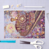 Whimsical Steampunk Train, Mosaik DH5R Decoupage Seidenpapier (Handwerk)