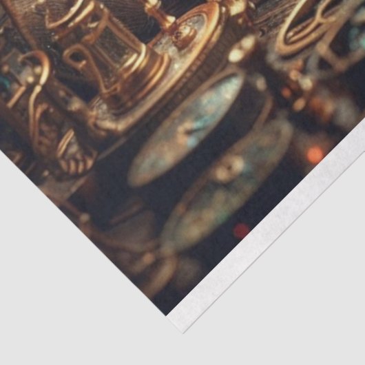 Whimsical Steampunk Viktorianisch Chipmunk Decoupa Seidenpapier (Ausschnitt)