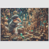 Whimsical Steampunk Viktorianisch Chipmunk Decoupa Seidenpapier (Vorderseite)