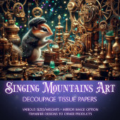 Whimsical Steampunk Viktorianisch Chipmunk Decoupa Seidenpapier