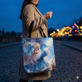 Whimsical Sternengucker-Mädchen Aquarell Tasche