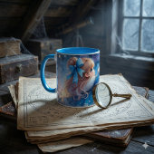 Whimsical Sternengucker-Mädchen Aquarell Tasse