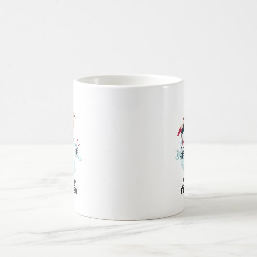 Whimsical Stork Pub Art - "Look No Feather" Kaffeetasse (Mittel)