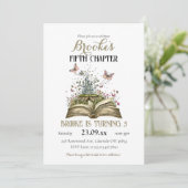 Whimsical Story Magic Book Themed Birthday Party Einladung (Stehend Vorderseite)