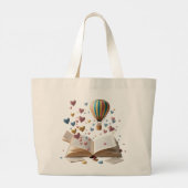 Whimsical Storybook Adventure Jumbo Tote  Jumbo Stoffbeutel (Rückseite)
