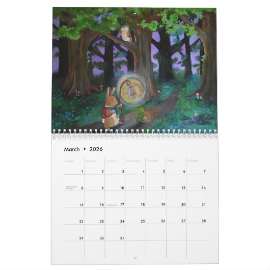 Whimsical Storybook Art Calendar by Andrea Doss Kalender (Mär 2026)