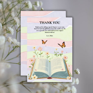 Whimsical Storybook Babydusche Dankeskarte