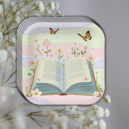 Whimsical Storybook Babydusche Pappteller