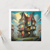 Whimsical Storybook Crooked House | Begrüßung Karte (Vorderseite/Rückseite Beispiel)