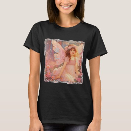 Whimsical Storybook Fairy im verzauberten Wald T-Shirt (Vorderseite)