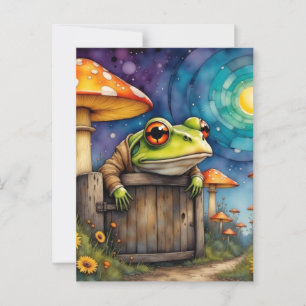 Whimsical Storybook Frog Postkarte