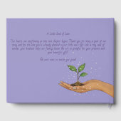 Whimsical Storybook Woodland Purple Guest Book Gästebuch (Rückseite)