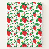 Whimsical Strawberry Floral Illustriert Notizblock (Rückseite)