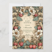 Whimsical Strawberry Forest Baby Shower Einladung (Vorderseite)
