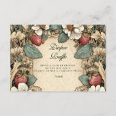 Whimsical Strawberry Forest Windel-Raffle Begleitkarte (Vorderseite)