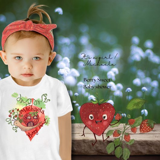 Whimsical Strawberry House Berry Sweet Baby T-shirt