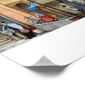 Whimsical Street View Prague AI Art Poster (Ecke)