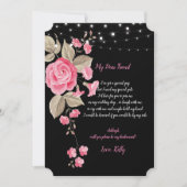 Whimsical String Lights Blac wird meine Brautjungf Einladung (Vorderseite)