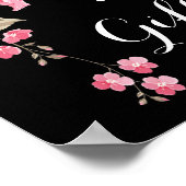 Whimsical String Lights Black Card & Gift Poster (Ecke)