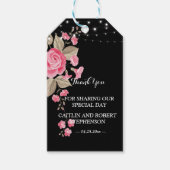 Whimsical String Lights Black danke Geschenkanhänger (Vorderseite)