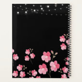 Whimsical String Lights Black Wedding Planer (Rückseite)