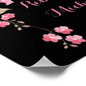 Whimsical String Lights Black Welcome Poster (Ecke)