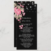 Whimsical String Lights Black Zeremonie Programs Programm (Vorne/Hinten)