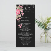 Whimsical String Lights Black Zeremonie Programs Programm (Stehend Vorderseite)