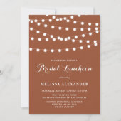 Whimsical String Lights Terracotta Einladung (Vorderseite)