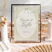 Whimsical Stripe Green Wedding Card und Geschenkze