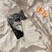 Whimsical Stripe Green Wedding Danke Karte