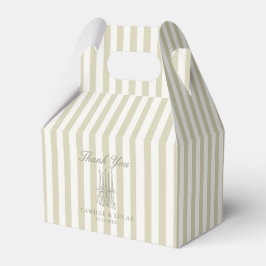Whimsical Stripe Grüne Hochzeit Geschenkschachtel