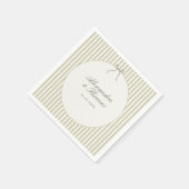 Whimsical Stripe Grüne Hochzeitsservietten Serviette (Ecke)