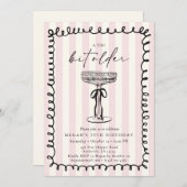 Whimsical Striped A Tini Bit Older Birthday Einladung (Vorne/Hinten)