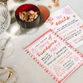 Whimsical Striped Friendsmas Christmas Party Einladung