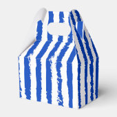 Whimsical Stripes Handgeschriebene Bemalte Hochzei Geschenkschachtel (Rückseite)