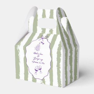 Whimsical Stripes Handgeschriebene Bemalte Hochzei Geschenkschachtel