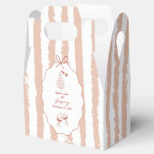 Whimsical Stripes Handgeschriebene Bemalte Hochzei Geschenkschachtel (Geöffnet)