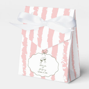 Whimsical Stripes Handgeschriebene Bemalte Hochzei Geschenkschachtel