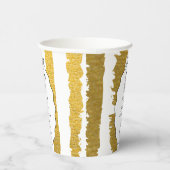 Whimsical Stripes Handgeschriebene Bemalte Hochzei Pappbecher (Rechts)