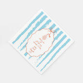 Whimsical Stripes Handgeschriebene Hochzeit Serviette (Ecke)