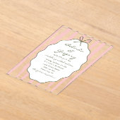 Whimsical Stripes Handwritten Painted Wedding Acryleinladungen (Ablage )