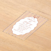 Whimsical Stripes Handwritten Painted Wedding  Acryleinladungen (Ablage )