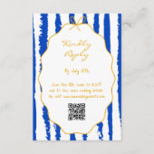 Whimsical Stripes Handwritten Painted Wedding  Begleitkarte (Vorderseite)