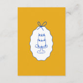 Whimsical Stripes Handwritten Painted Wedding  Begleitkarte (Rückseite)