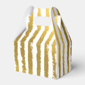 Whimsical Stripes Handwritten Painted Wedding  Geschenkschachtel (Rückseite)