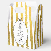 Whimsical Stripes Handwritten Painted Wedding  Geschenkschachtel (Geöffnet)