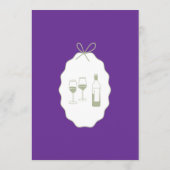 Whimsical Stripes Handwritten Painted Wedding  Menükarte (Rückseite)