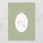 Whimsical Stripes Handwritten Painted Wedding  Menükarte (Rückseite)