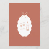 Whimsical Stripes Handwritten Painted Wedding  Menükarte (Rückseite)